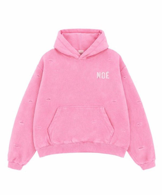 NOÈ PARIS PINK WASHED HOODIE
